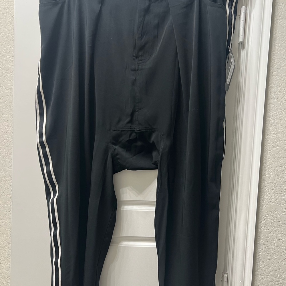 Elegant Black Joggers with White Accents